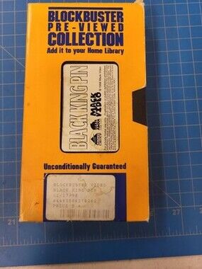 Blockbuster Pre-Viewed Collection Black King Pin VHS Tape Movie Video Cassette
